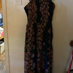 Maurices Black Floral Maxi Dress